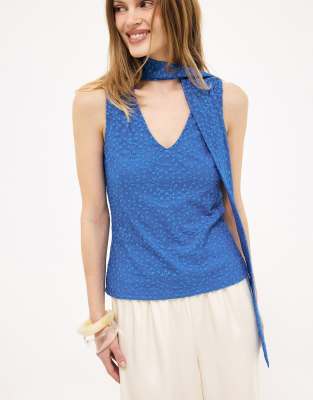 Neckholder-Oberteil in Blau Blau 36-38