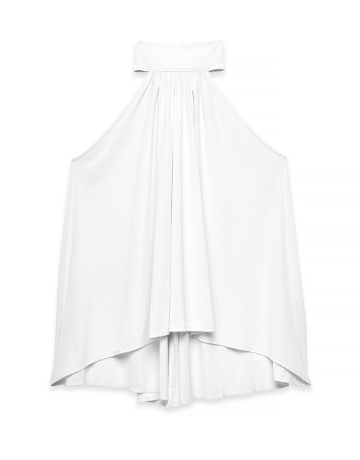 NA-KD Neckholder-Top mit Bindeband in Weiß, 5 von 5