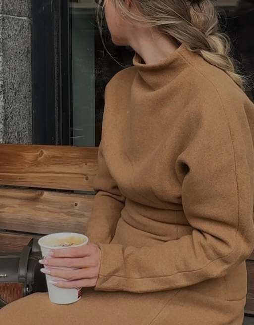 NA-KD Oberteil mit betonter Taille in Braun, 5 von 5