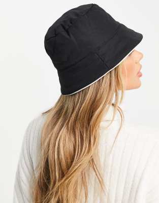 NA-KD - Omkeerbare bucket hat in zwart | ASOS