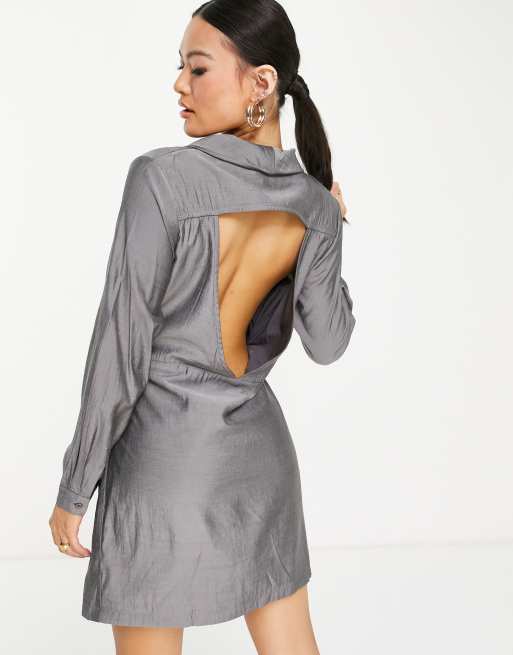 na-kd open back mini dress Open Back Strap Mini Dress White