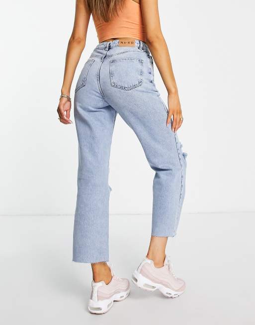 Knee sale cropped jeans