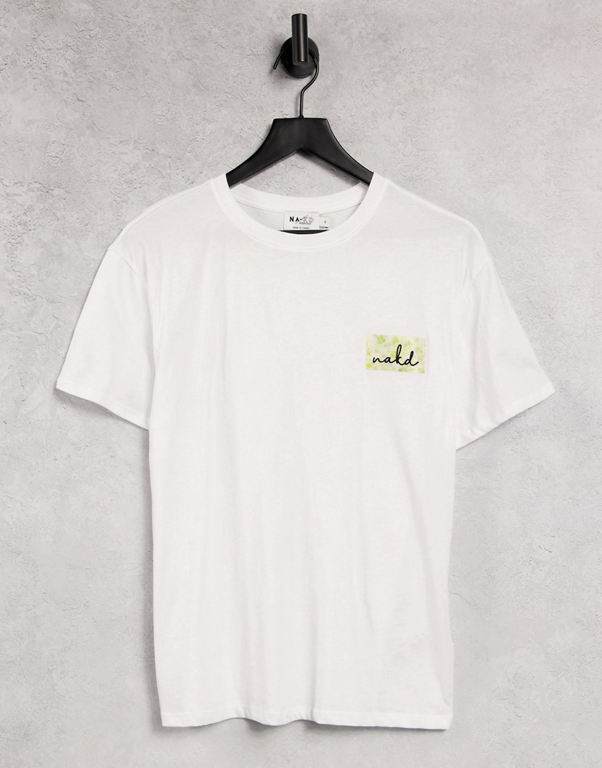 Na-kd Organic Cotton Logo T-shirt In White