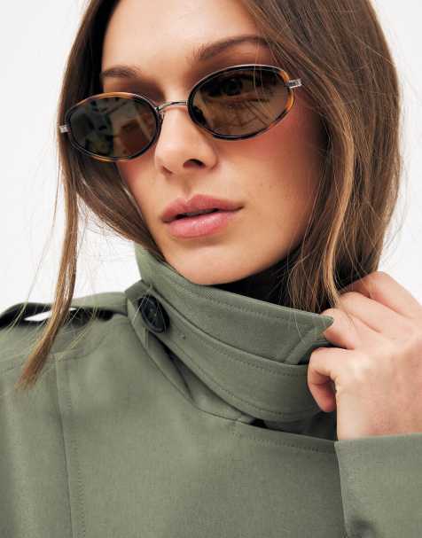 NA-KD – Ovale Sonnenbrille in Braun - view 1