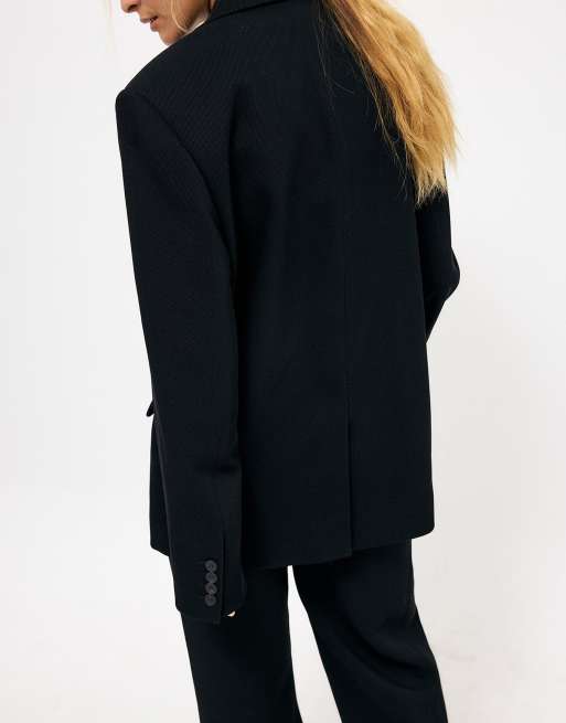 NA-KD – Oversize-Blazer aus Twill in Schwarz, 2 von 5