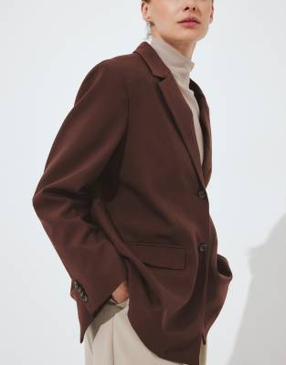 Oversize-Blazer in Braun Braun 44