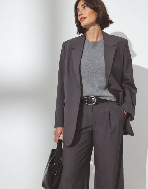 NA-KD Oversized blazer in dark grey - view 1