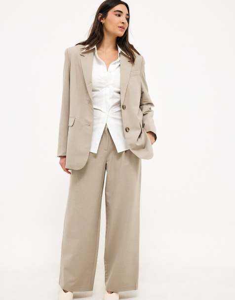 NA-KD Oversized blazer in sand - view 1