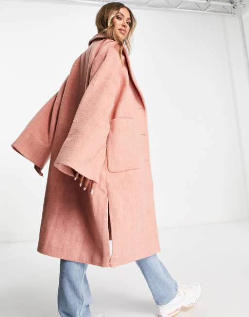 H&m on sale pink coat