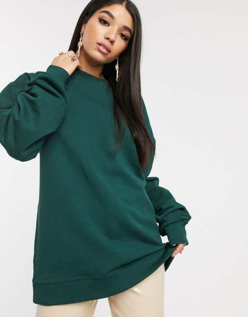 Dark green crew sale neck sweatshirt