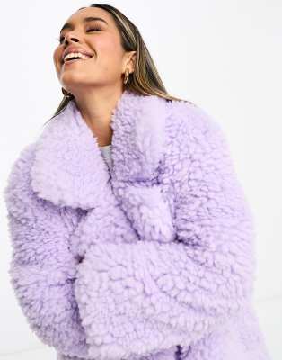 Lilac hotsell fur coat