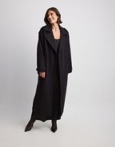 ASOS DESIGN Tall mid length dad coat in black | ASOS