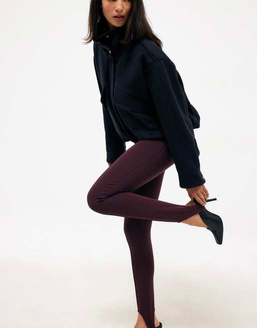 NA-KD pantalon à étriers bordeaux, 2 de 4