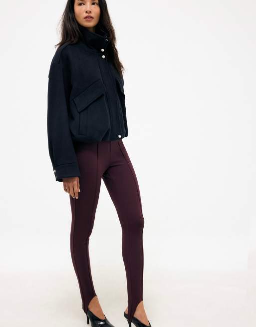 NA-KD pantalon à étriers bordeaux, 4 de 4