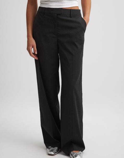 NA-KD - Pantalon de tailleur avec poches à rabat - Gris foncé - view 1