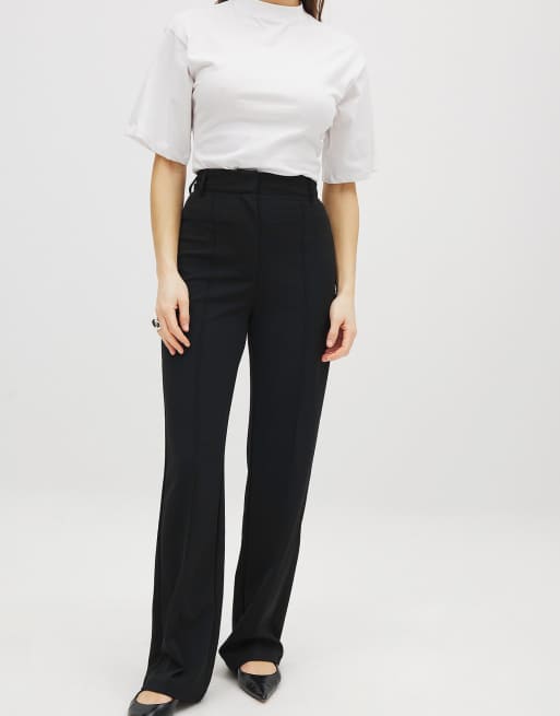 NA-KD - Pantalon large à taille haute - Noir, 3 de 5