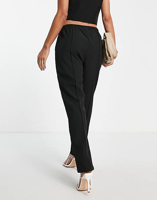 NA-KD - Pantaloni eleganti neri con elastico