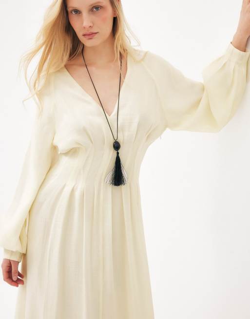 na kd pleated dress Pleated Midi Dress Green