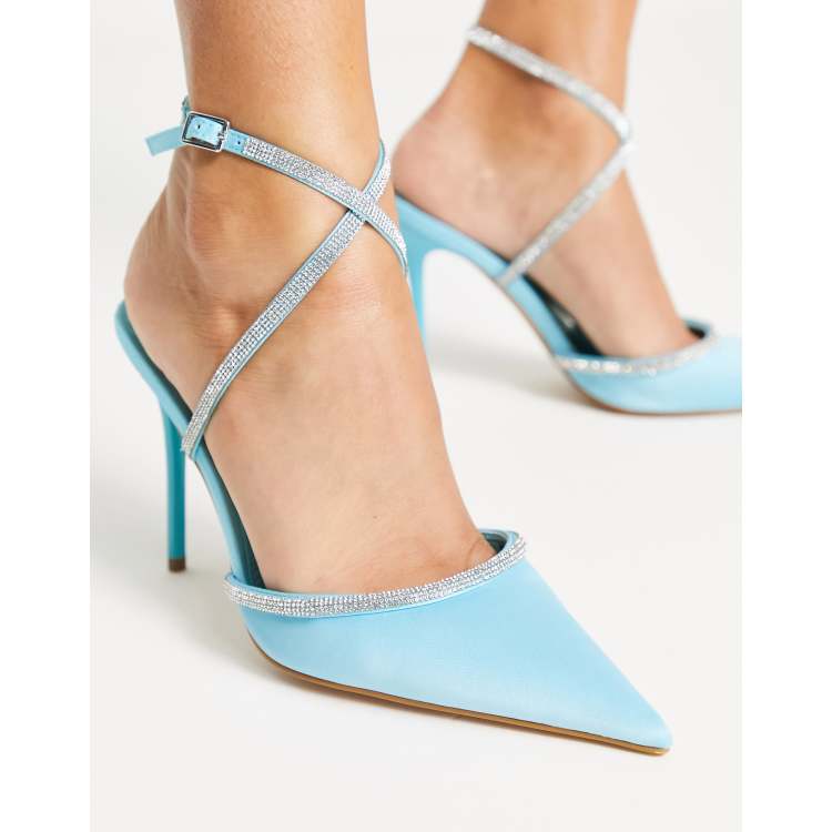 Light blue outlet closed toe heels