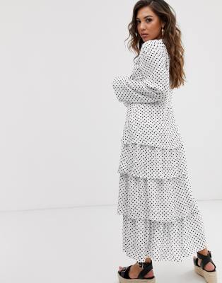 polka dot plunge dress