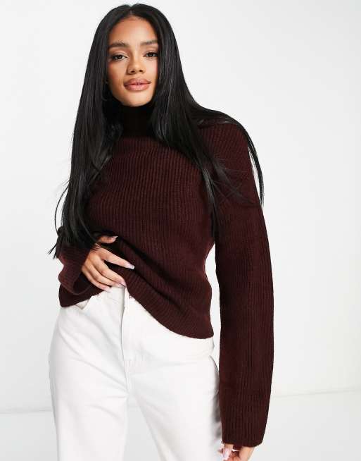 NA-KD polo jumper in burgundy