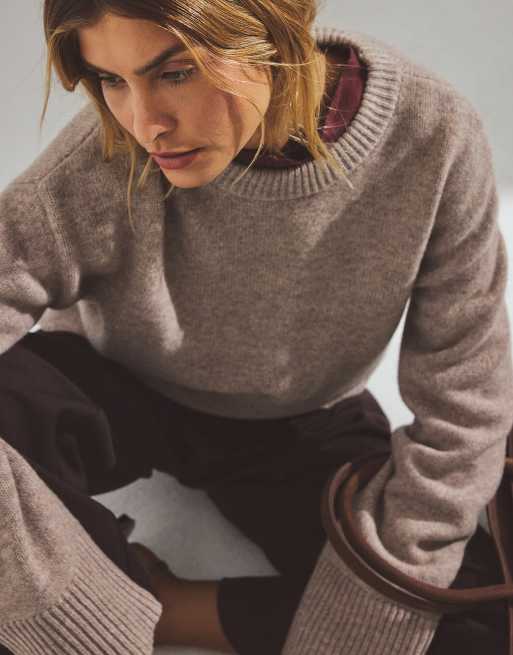 NA-KD pull en laine tricoté beige, 3 de 5