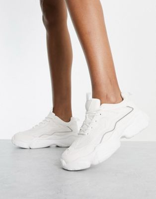 NA-KD reflective detailed trainers in white