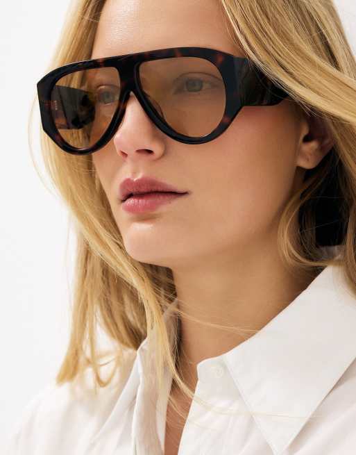 NA-KD Retro-Acetat-Sonnenbrille in Schildpattoptik, 3 von 5