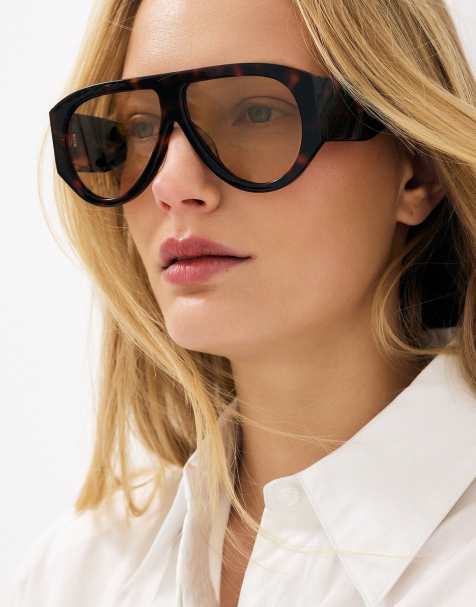 NA-KD Retro acetate sunglasses in tortois