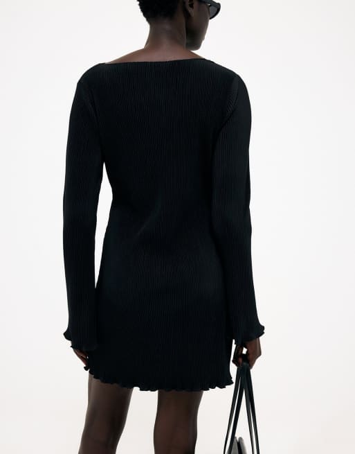 NA-KD - Robe courte plissée - Noir, 2 de 5