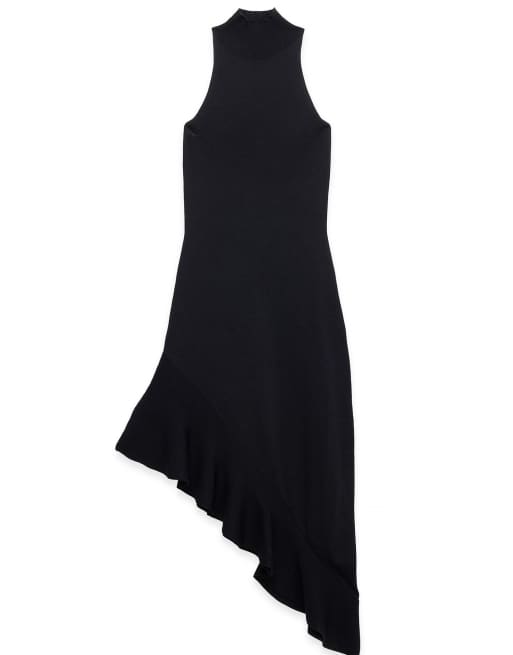 NA-KD robe en maille côtelée à volants noire, 5 de 5