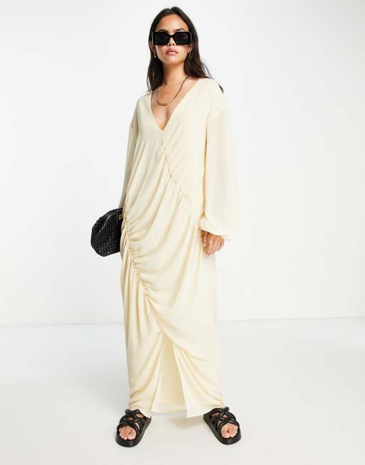 Ruched dress sale maxi