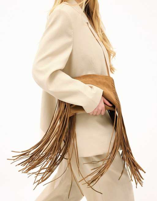 NA-KD - Sac à franges en daim - Fauve, 3 de 5
