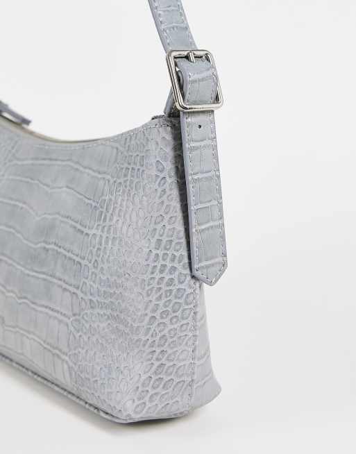 NA-KD - Sac baguette effet croco - Gris cendré, 2 de 4