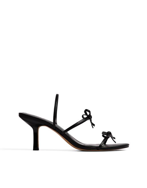 NA-KD - Sandalen met hak en strikdetail in zwart