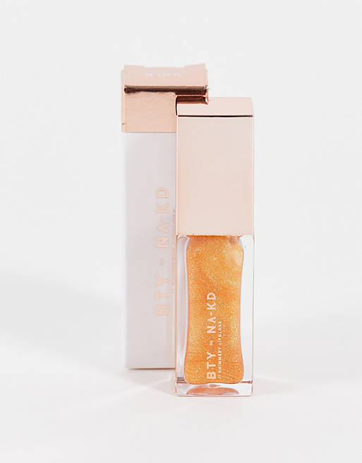NA-KD shimmery lipgloss in gold