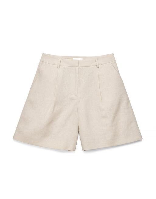 NA-KD - Short ajusté en lin - Beige, 4 de 5