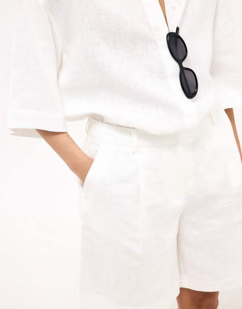 NA-KD - Short habillé en lin - Blanc - view 1