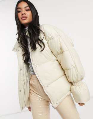 puffer jacket elastic waist