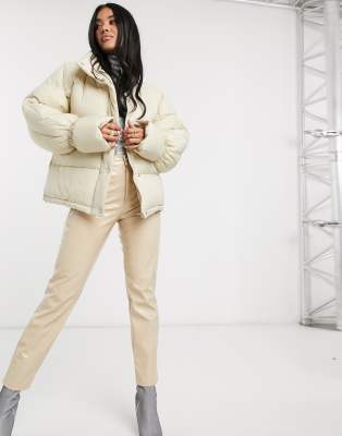 puffer jacket elastic waist