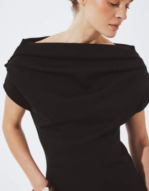 NA-KD skulpturales Top in Schwarz, 2 von 5
