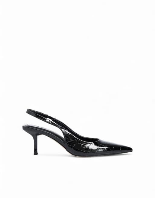 NA-KD Slingback pumps in black croco, 2 of 5