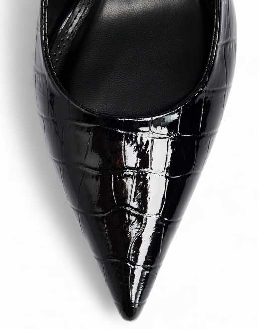 NA-KD Slingback pumps in black croco, 5 of 5