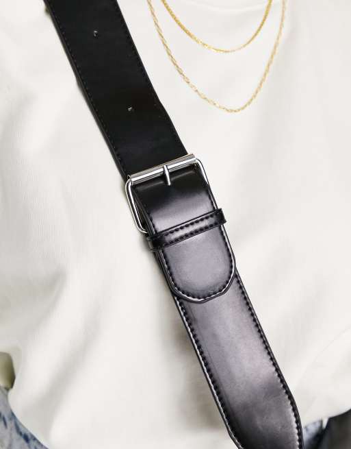 NA-KD - Sort crossbody-taske med bred strop, 2 af 4