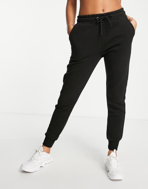 NA-KD - Sorte joggingbukser i bomuld med logoprint - BLACK