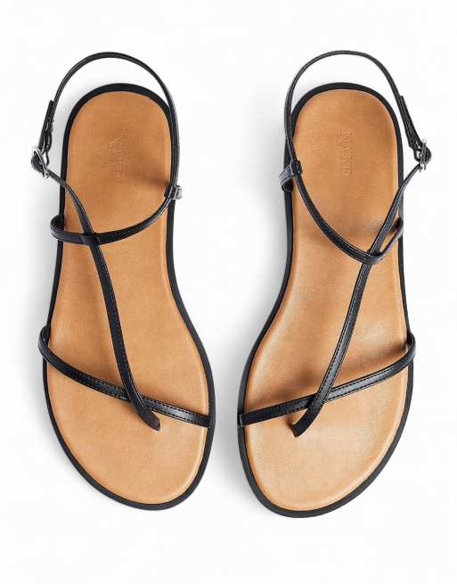 NA-KD Strappy sandals in black, 3 of 5