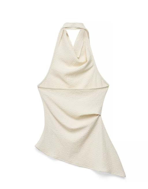 NA-KD Structured halterneck top in offwhite, 5 of 5