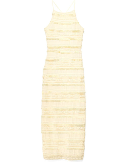 NA-KD Structured maxi dress in light yellow, 5 of 5