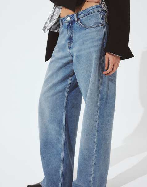 NA-KD - Studio - Jean baggy à taille basse - Bleu clair - view 1