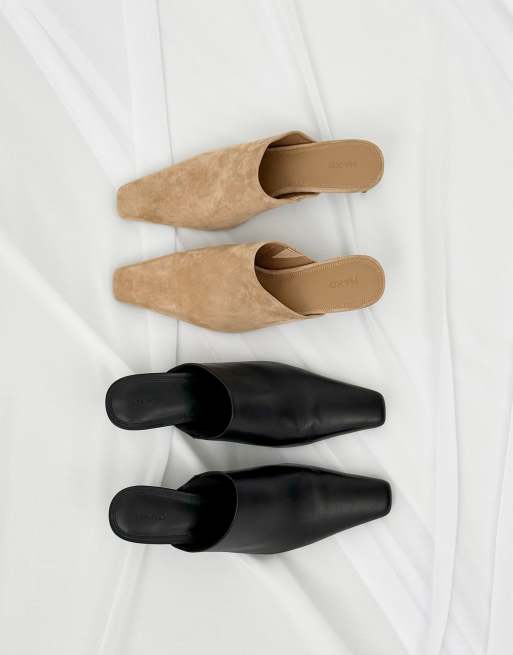 NA-KD Suede mules in beige, 5 of 5